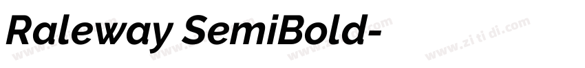 Raleway SemiBold字体转换